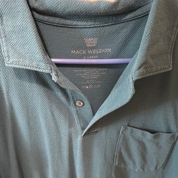 Mack Weldon Blue Polo Shirt Soft Knit Casual - Picture 2 of 3